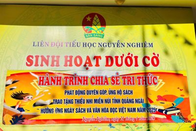 NGÀY HỘI ĐỌC SÁCH – HƯỞNG ỨNG NGÀY SÁCH VÀ VĂN HOÁ ĐỌC VIỆT NAM VỚI CHỦ ĐỂ: “ĐỌC SÁCH- LÀM GIÀU TRI THỨC; NUÔI DƯỠNG KHÁT VỌNG THÚC ĐẨY ĐỔI MỚI, SÁNG TẠO – HÀNH TRÌNH CHIA SẺ TRI THỨC- PHÁT ĐỘNG QUYÊN GÓP, ỦNG HỘ SÁCH TRAO TẶNG THIẾU NHI MIỀN NÚI TỈNH QUẢNG NGÃI