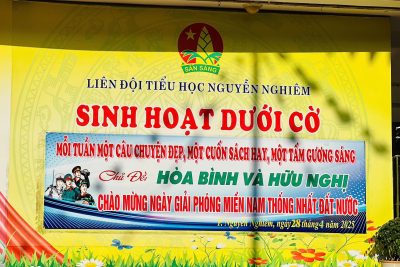 SINH HOẠT DƯỚI CỜ VỚI CHỦ ĐỀ “HÒA BÌNH VÀ HỮU NGHỊ; CHÀO MỪNG NGÀY GIẢI PHÓNG MIỀN NAM”