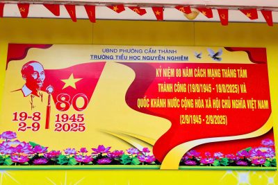 TRƯỜNG TIỂU HỌC NGUYỄN NGHIÊM CHÀO MỪNG KỶ NIỆM 80 NĂM CÁCH MẠNG THÁNG TÁM THÀNH CÔNG (19/8/1945 – 19/8/2025) VÀ QUỐC KHÁNH NƯỚC CỘNG HÒA XÃ HỘI CHỦ NGHĨA VIỆT NAM (2/9/1945 – 2/9/2025)