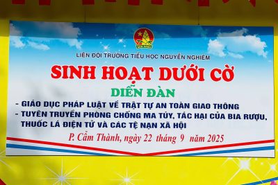 SINH HOẠT DƯỚI CỜ TUẦN 3 – VỚI CHỦ ĐỀ “DIỄN ĐÀN: GIÁO DỤC PHÁP LUẬT VỀ TRẬT TỰ AN TOÀN GIAO THÔNG- TUYÊN TRUYỀN PHÒNG CHỐNG MA TUÝ, TÁC BIA CỦA BIA RƯỢU, THUỐC LÁ ĐIỆN TỬ VÀ CÁC TỆ NẠN XÃ HỘI”.